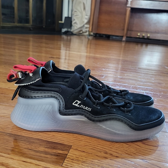 Christian Louboutin Black Sneakers Red Soles - Picture 6 of 9